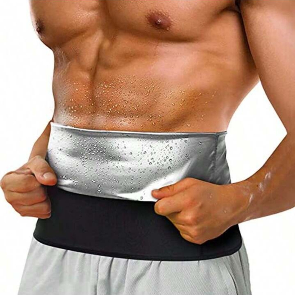 Sauna Waist Trimmer Belt, Stomach Wrap Sweat Absorption Slimming Exercise Band - Picture 2 of 7